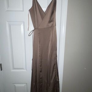 Free People Brown Maxi Wrap Dress